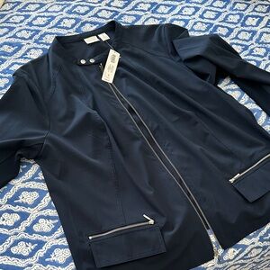 NWT Chicos Zenergy Navy Blue Women's Jacket Size 3